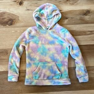Girls szM Fleece Rainbow Hoodie.